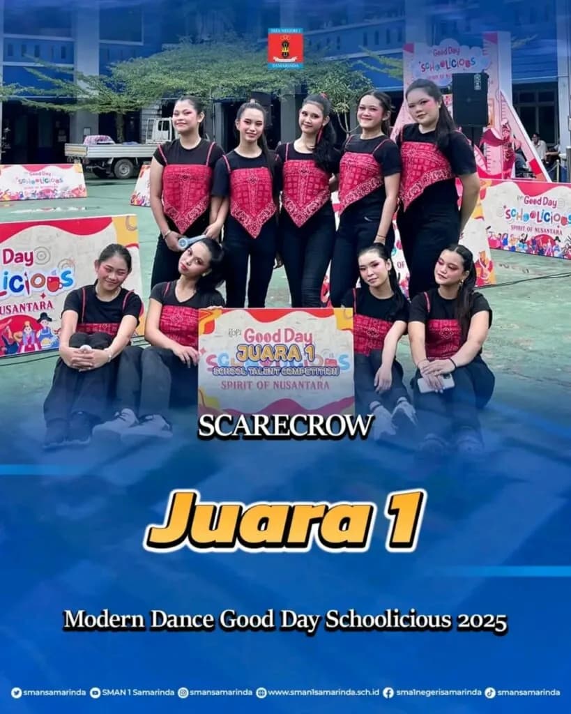 Tim Scarecrow SMAN 1 Samarinda Raih Juara 1 dan 2 di Good Day School Talent Competition 2025 — foto 1