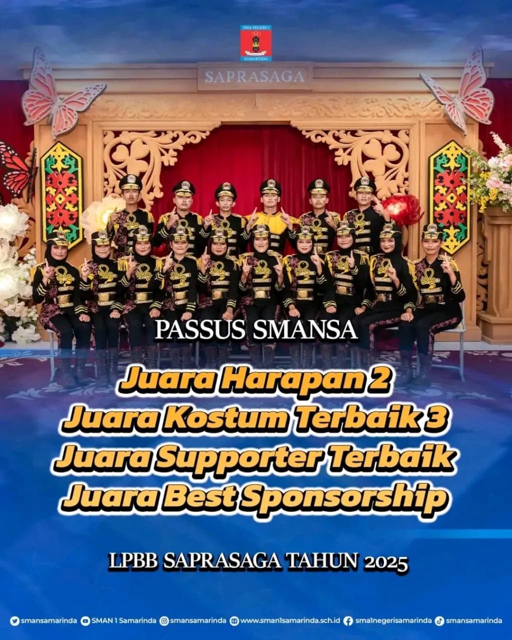 PASSUS SMAN 1 Samarinda Raih Empat Penghargaan Bergengsi di LPBB SAPRASAGA 2025
