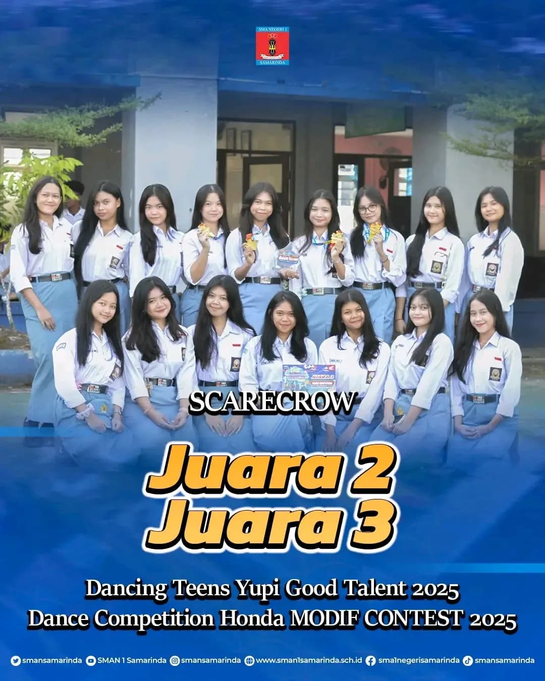 Scarecrow SMAN 1 Samarinda Bersinar dalam Berbagai Lomba Dance 2025